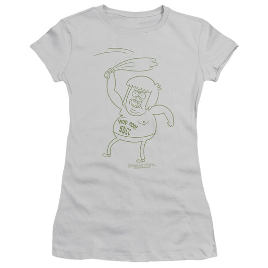 Regular Show - Sdcc 2013 Muscle Man - Short Sleeve Junior Sheer - Silver T-shirt