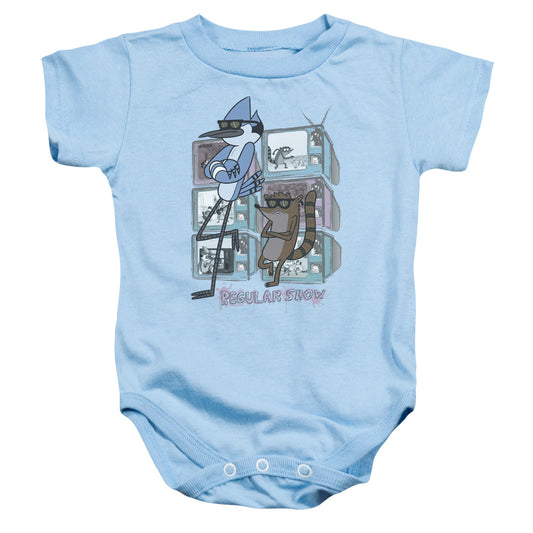 Regular Show - Tv Too Cool-infant Snapsuit - Light Blue