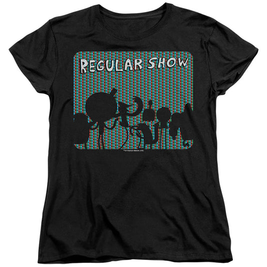 Regular Show - Rgb Group - Short Sleeve Womens Tee - Black T-shirt