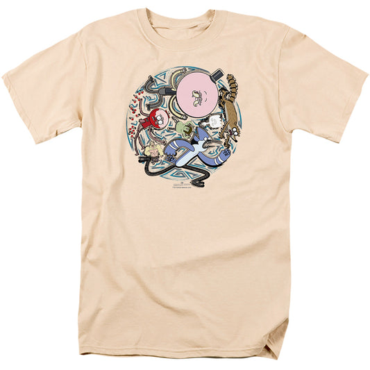 Regular Show - Strange Circle - Short Sleeve Adult 18/1 - Cream T-shirt