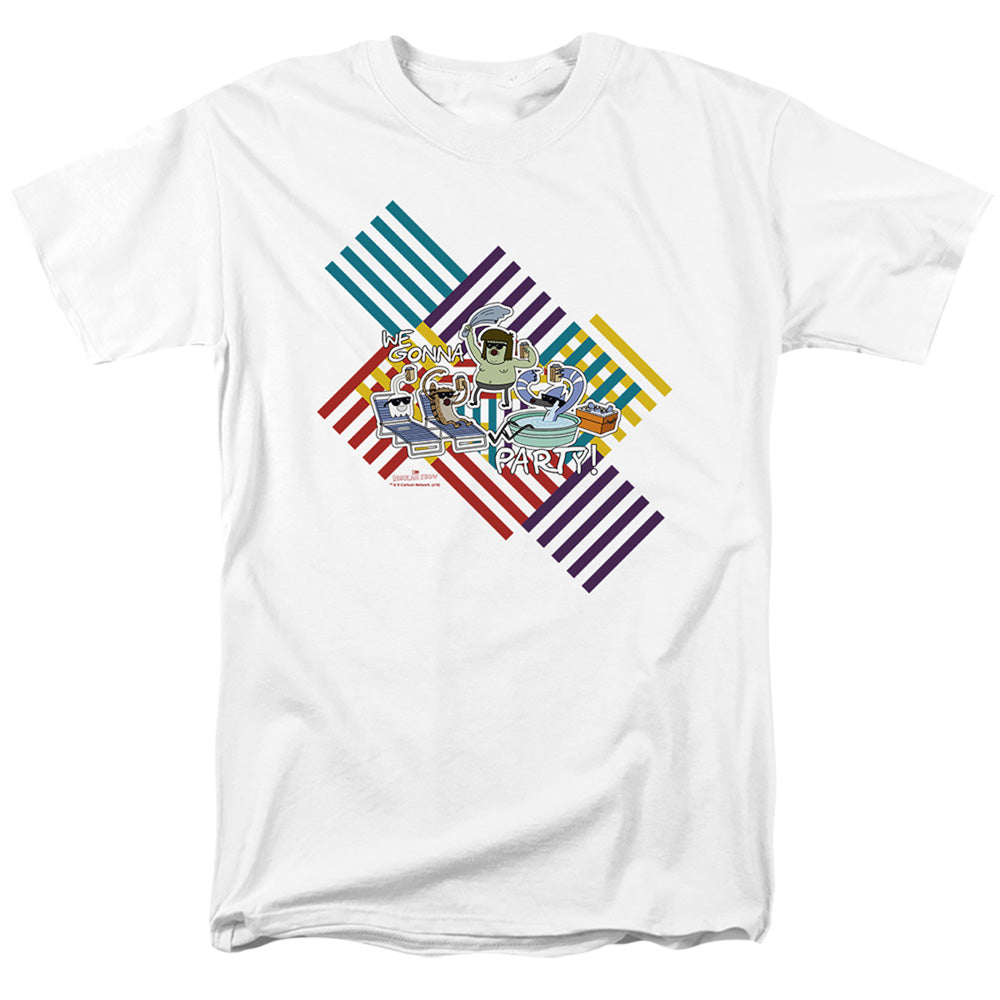 Regular Show - We Gonna Party - Short Sleeve Adult 18/1 - White T-shirt