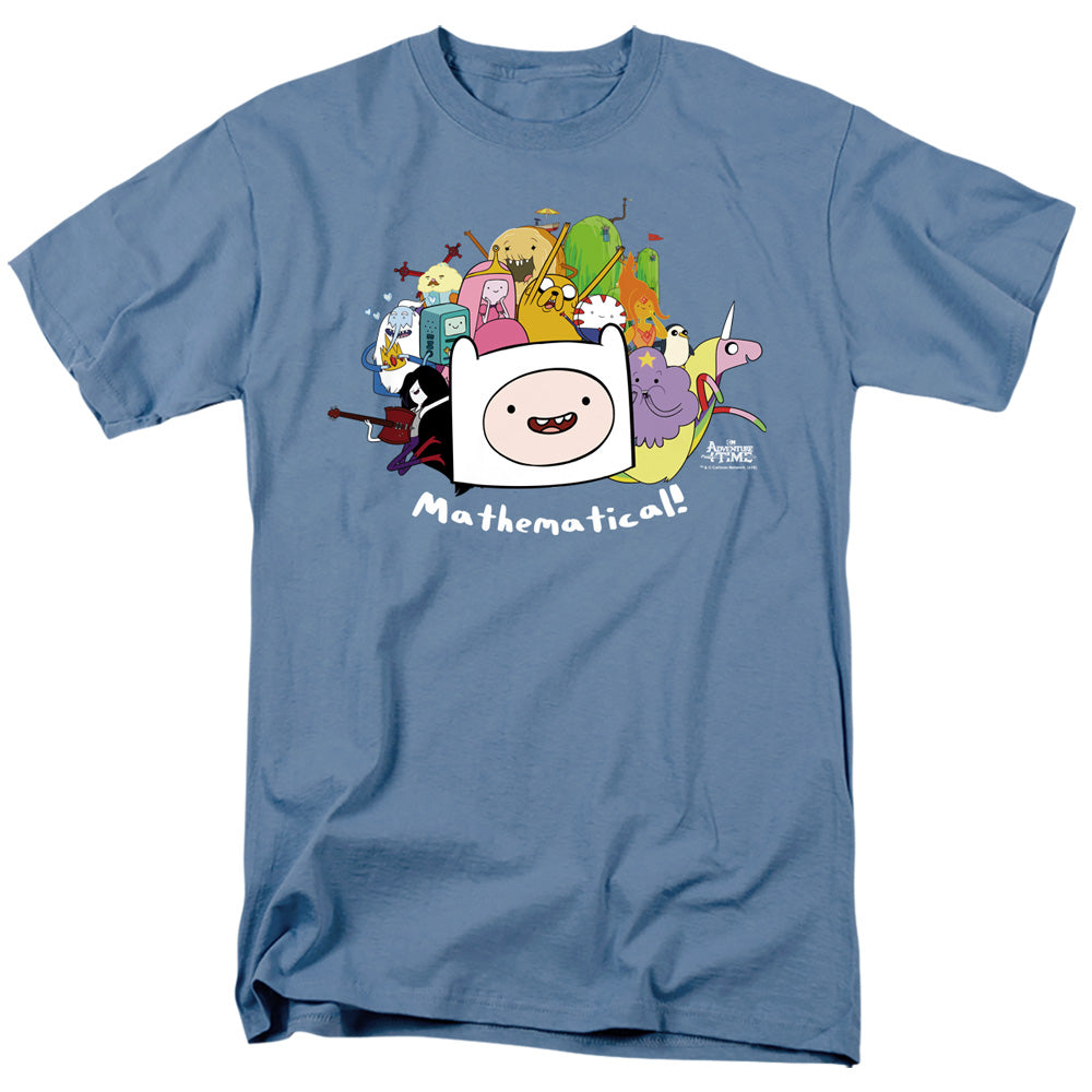 Adventure Time - Mathematical - Short Sleeve Adult 18/1 - Carolina Blue T-shirt