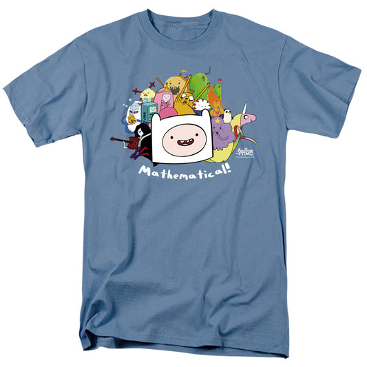 Adventure Time - Mathematical - Short Sleeve Adult 18/1 - Carolina Blue T-shirt