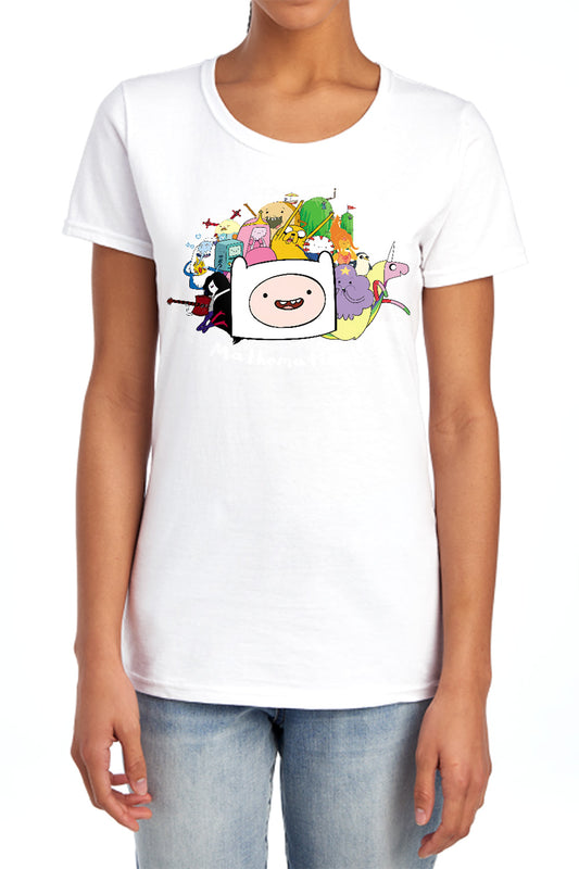Adventure Time - Mathematical - Short Sleeve Womens Tee - Carolina Blue T-shirt