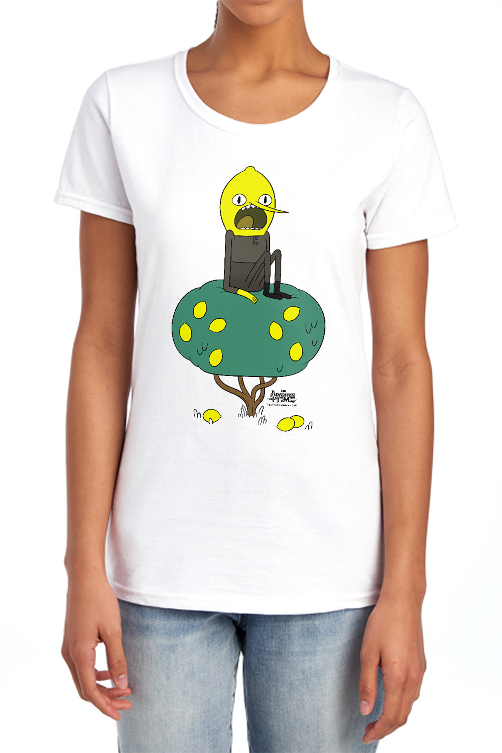 Adventure Time - Lemongrab - Short Sleeve Womens Tee - Light Blue T-shirt