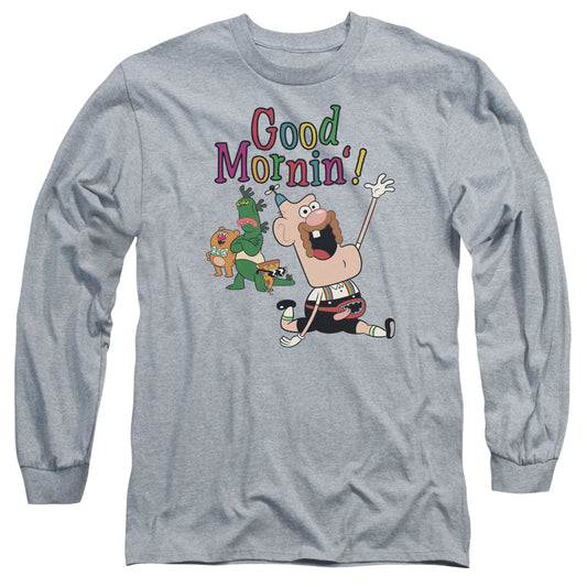 Uncle Grandpa - Good Mornin - Long Sleeve Adult 18/1 - Athletic Heather T-shirt