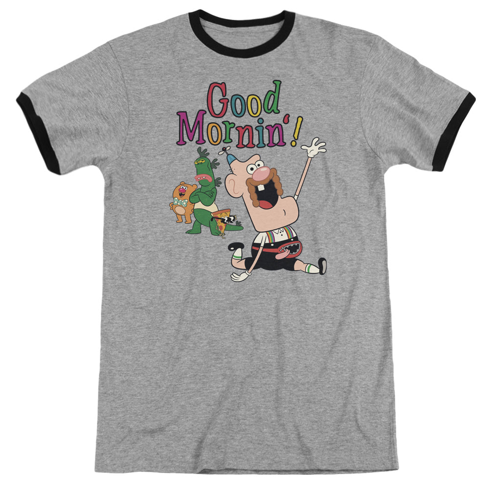 Uncle Grandpa - Good Mornin - Adult Ringer - Heather/black