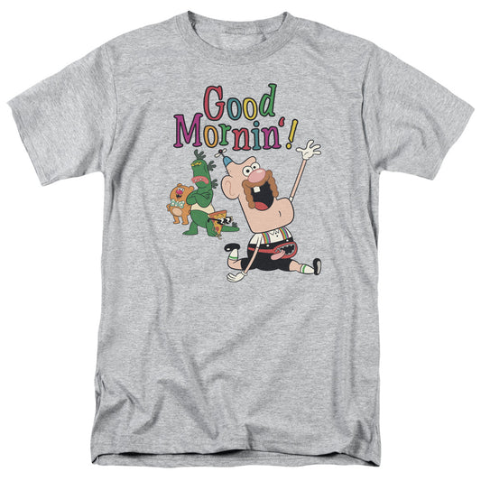 Uncle Grandpa - Good Mornin - Short Sleeve Adult 18/1 - Athletic Heather T-shirt
