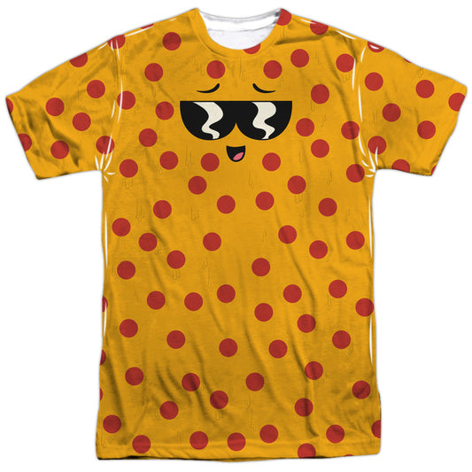Uncle Grandpa - Pizza Face - Short Sleeve Adult Poly Crew - White T-shirt