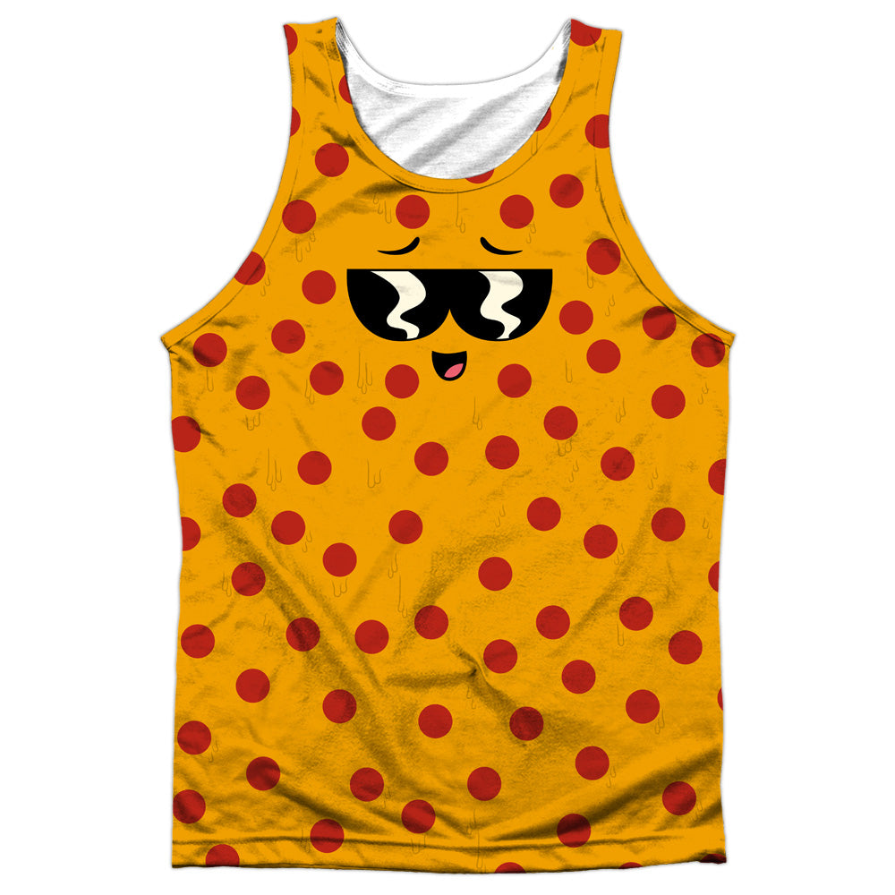 Uncle Grandpa - Pizza Face - Adult Poly Tank Top - White