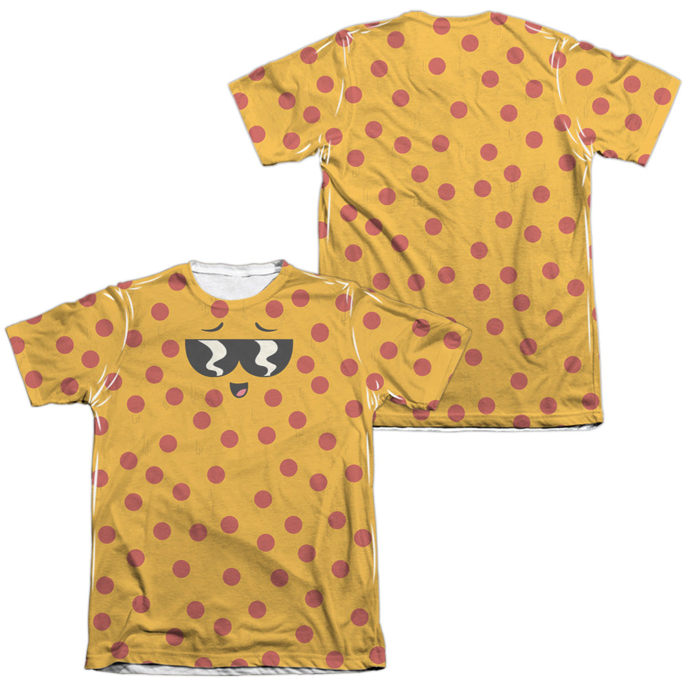 Uncle Grandpa - Pizza Face (Front/back Print) - Adult Poly/cotton Short Sleeve Tee - White T-shirt