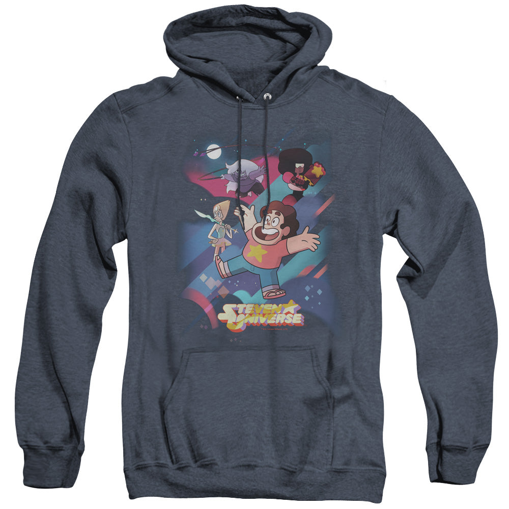 Steven Universe - Group Shot - Adult Heather Hoodie - Navy