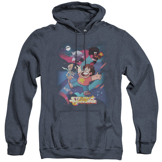 Steven Universe - Group Shot - Adult Heather Hoodie - Navy