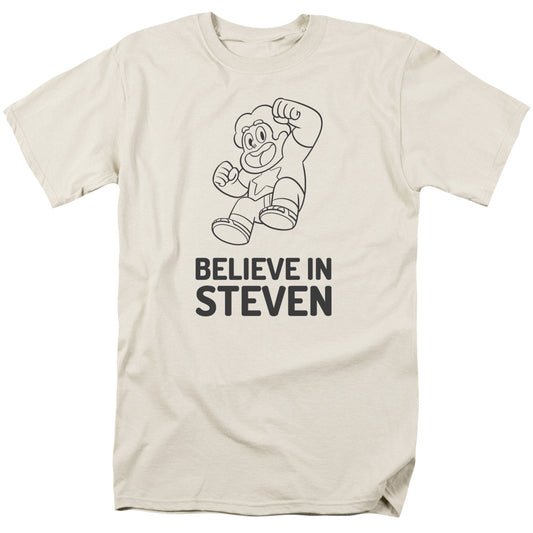 Steven Universe - Believe In Steven - Short Sleeve Adult 18/1 - Cream T-shirt
