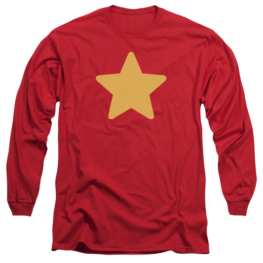 Steven Universe - Star - Long Sleeve Adult 18/1 - Red T-shirt
