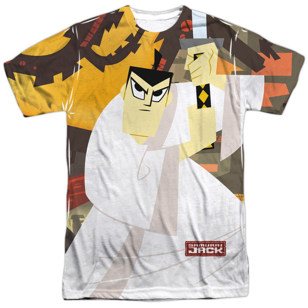 Samurai Jack - Eternal Foes - Short Sleeve Adult Poly Crew - White T-shirt