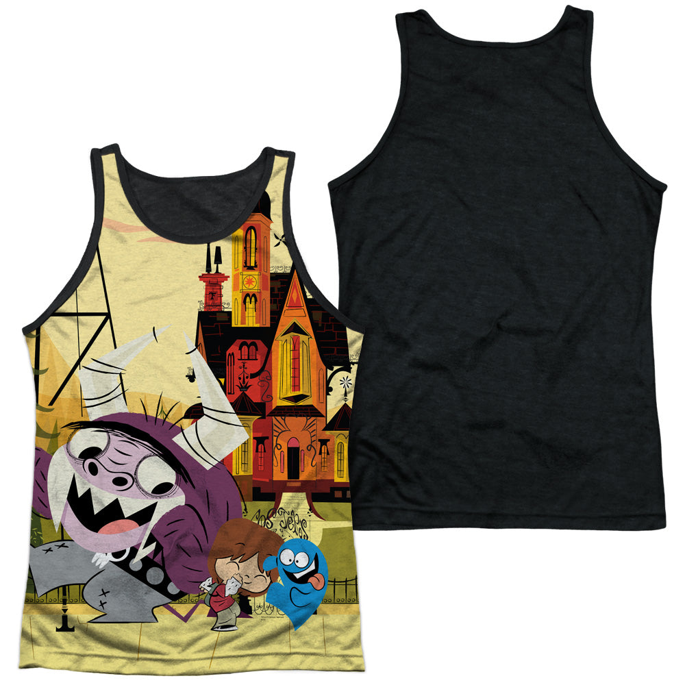 Fosters - Funny Friends - Adult Poly Tank Top Black Back - White