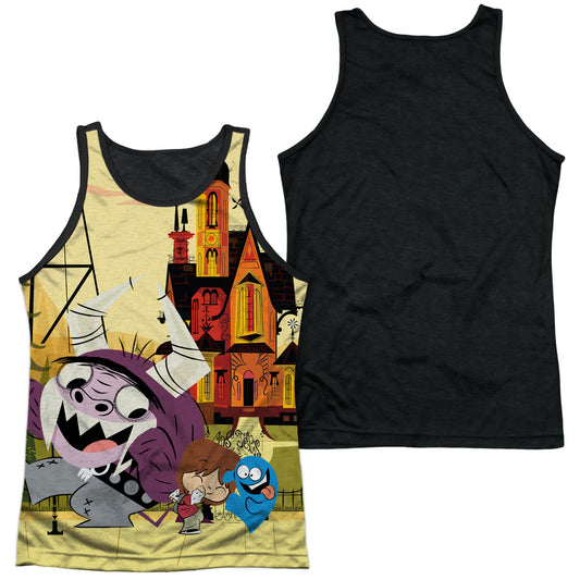 Fosters - Funny Friends - Adult Poly Tank Top Black Back - White