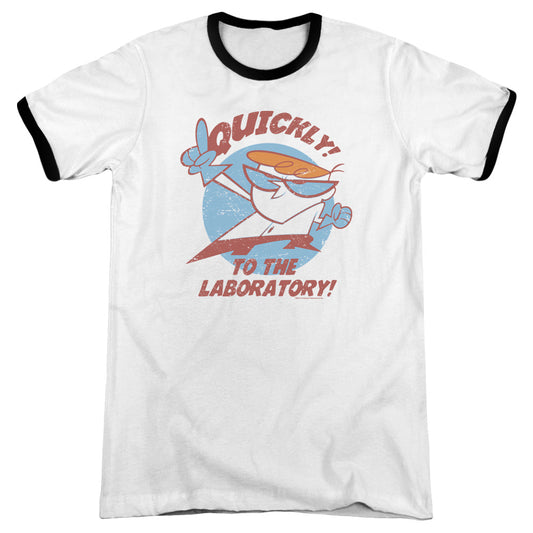 Dexters Laboratory Quickly - Adult Ringer - White/black