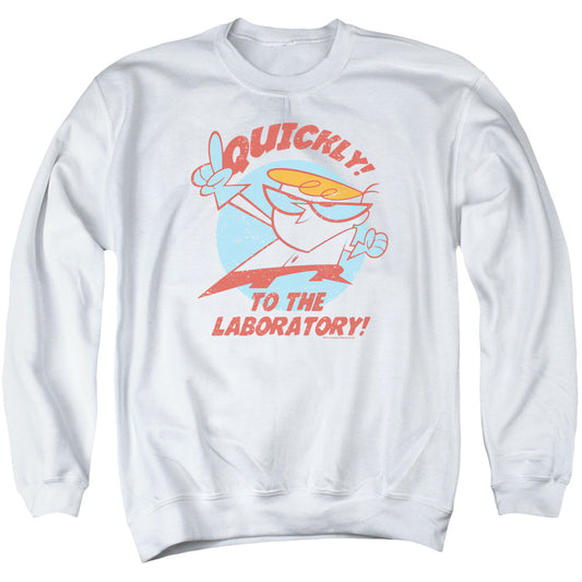 Dexters Laboratory - Quickly - Adult Crewneck Sweatshirt - White