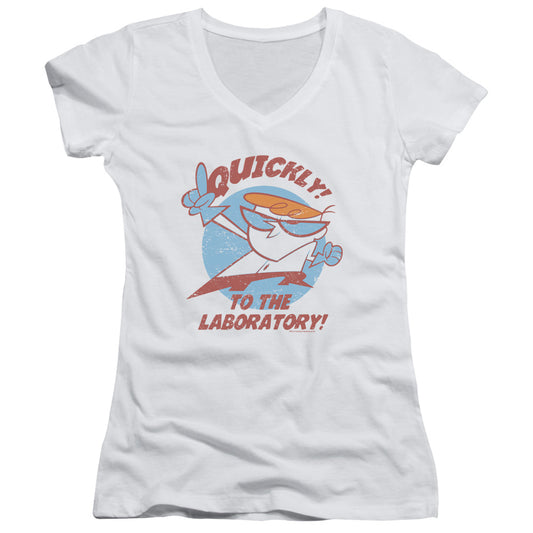Dexters Laboratory - Quickly-junior V-neck - White