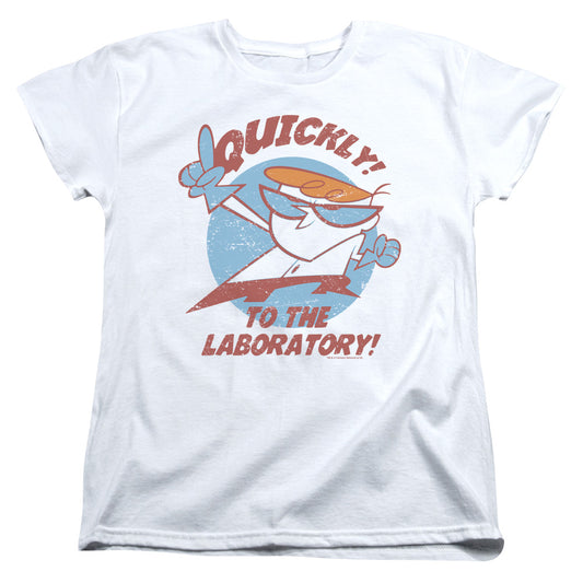 Dexters Laboratory - Quickly - Short Sleeve Womens Tee - White T-shirt
