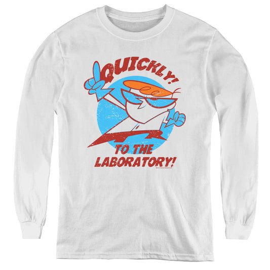 Dexters Laboratory - Quickly - Youth Long Sleeve Tee - White