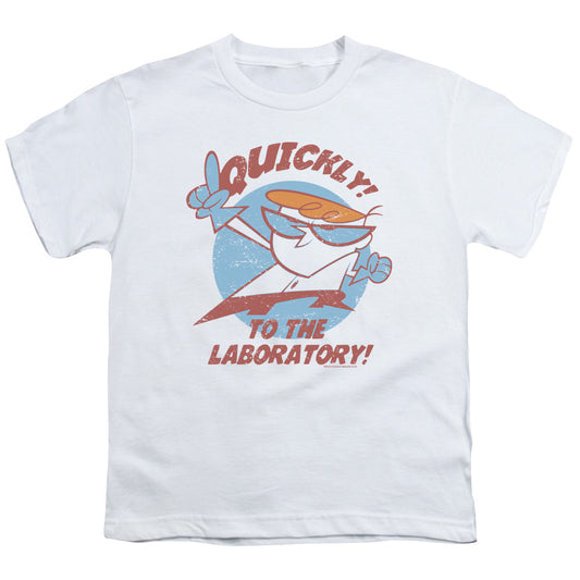 Dexters Laboratory - Quickly - Short Sleeve Youth 18/1 - White T-shirt