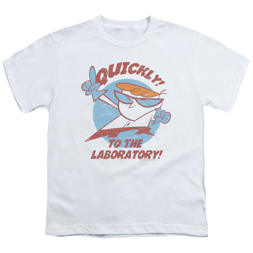 Dexters Laboratory - Quickly - Short Sleeve Youth 18/1 - White T-shirt
