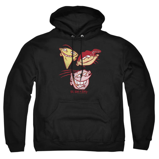 Ed Edd Eddy - Three Heads - Adult Pull-over Hoodie - Black