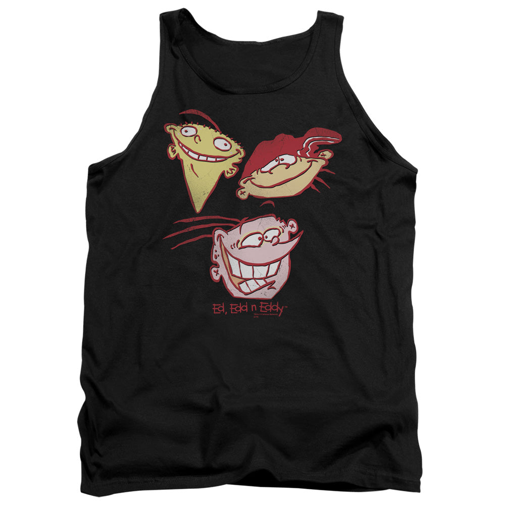 Ed Edd Eddy - Three Heads - Adult Tank - Black