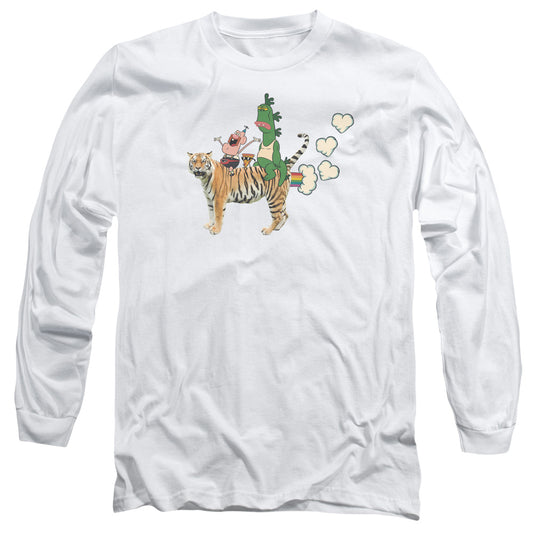 Uncle Grandpa - Fart Hearts - Long Sleeve Adult 18/1 - White T-shirt