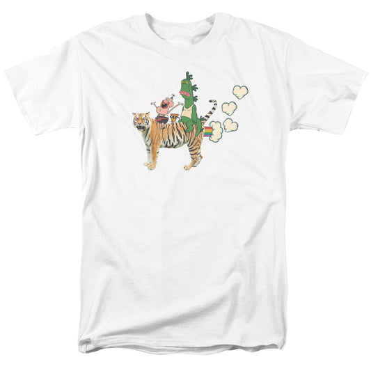 Uncle Grandpa - Fart Hearts - Short Sleeve Adult 18/1 - White T-shirt