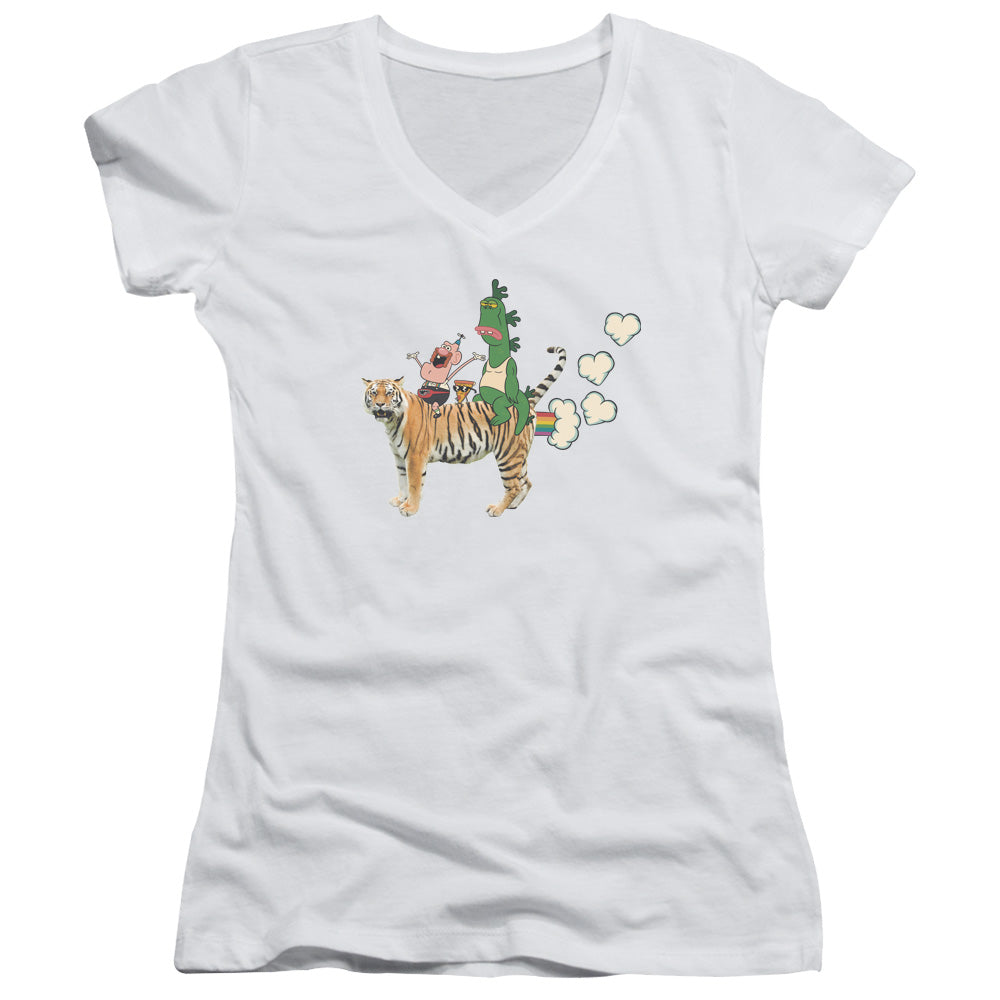 Uncle Grandpa - Fart Hearts-junior V-neck - White