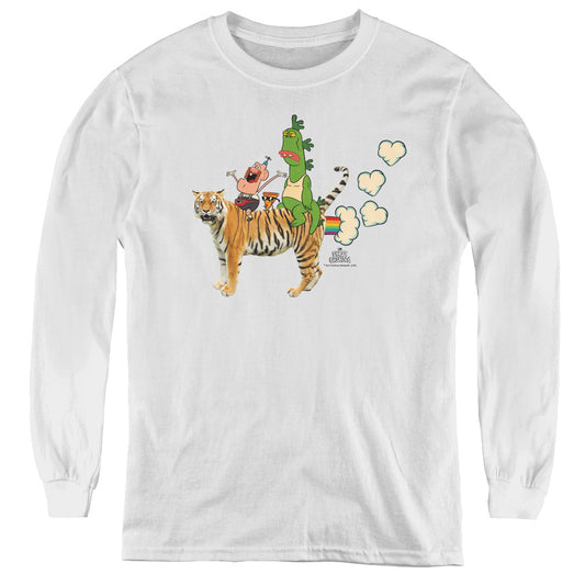 Uncle Grandpa - Fart Hearts - Youth Long Sleeve Tee - White