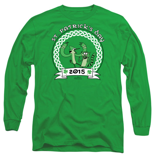 Regular Show - St Pats 2014 - Long Sleeve Adult 18/1 - Kelly Green T-shirt