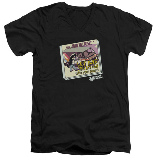 Steven Universe - Mr. Universe - Short Sleeve Adult V-neck 30/1 - Black T-shirt