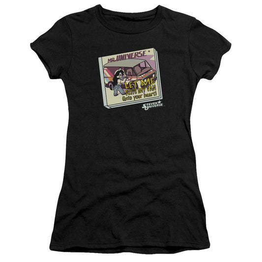 Steven Universe - Mr. Universe - Short Sleeve Junior Sheer - Black T-shirt