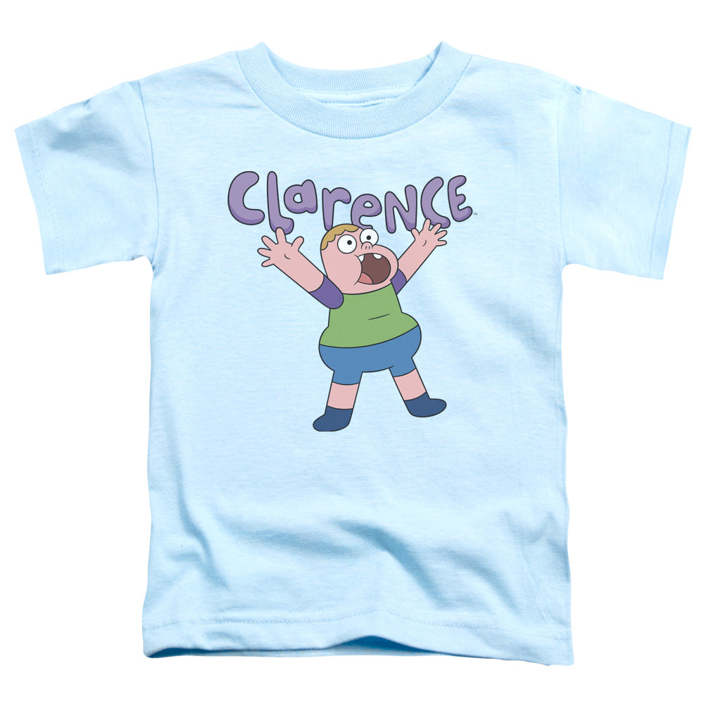 Clarence - Whoo - Short Sleeve Toddler Tee - Light Blue T-shirt