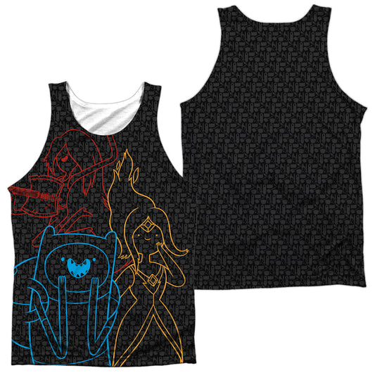 Adventure Time - Adventure Trio (Front/back Print) - Adult Poly Tank Top - White