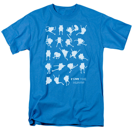 Adventure Time - Finn The Human - Short Sleeve Adult 18/1 - Turquoise T-shirt