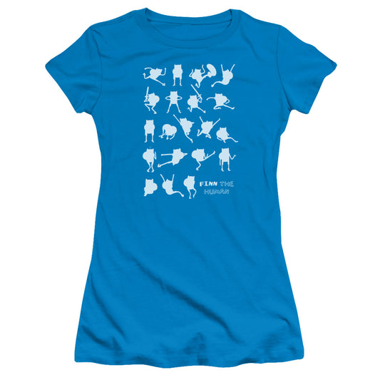 Adventure Time - Finn The Human - Short Sleeve Junior Sheer - Turquoise T-shirt