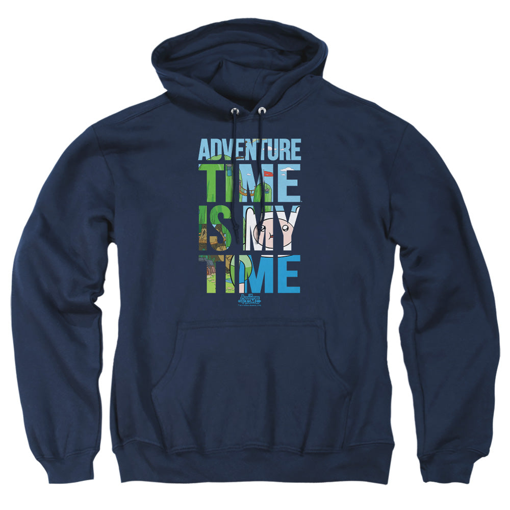 Adventure Time - My Time - Adult Pull-over Hoodie - Navy