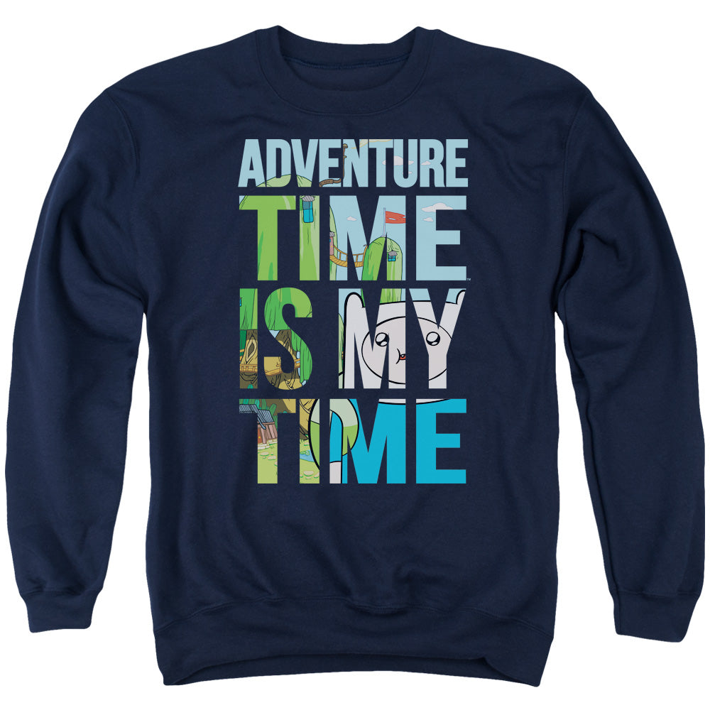 Adventure Time - My Time - Adult Crewneck Sweatshirt - Navy