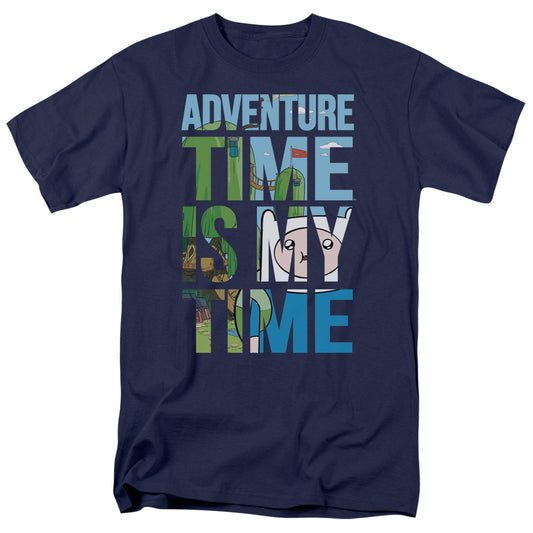 Adventure Time - My Time - Short Sleeve Adult 18/1 - Navy T-shirt