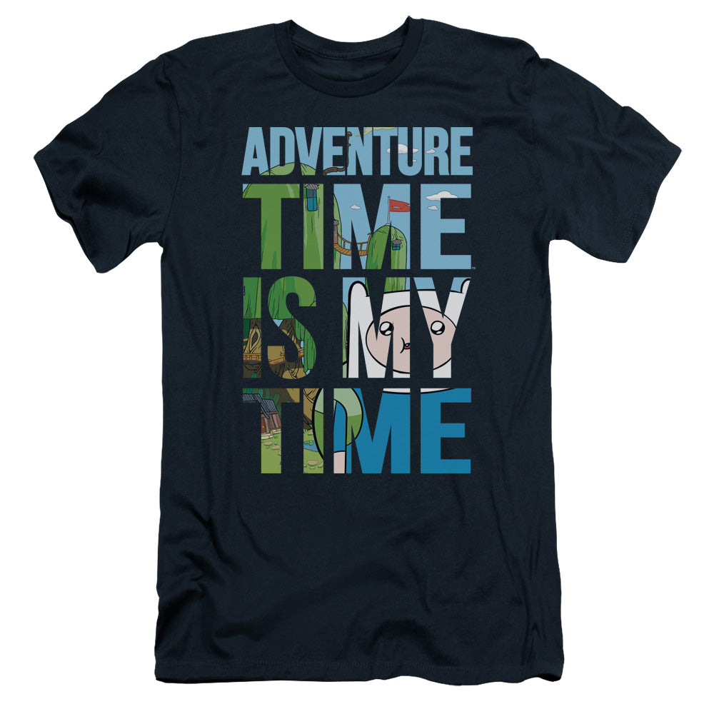 Adventure Time - My Time - Short Sleeve Adult 30/1 - Navy T-shirt
