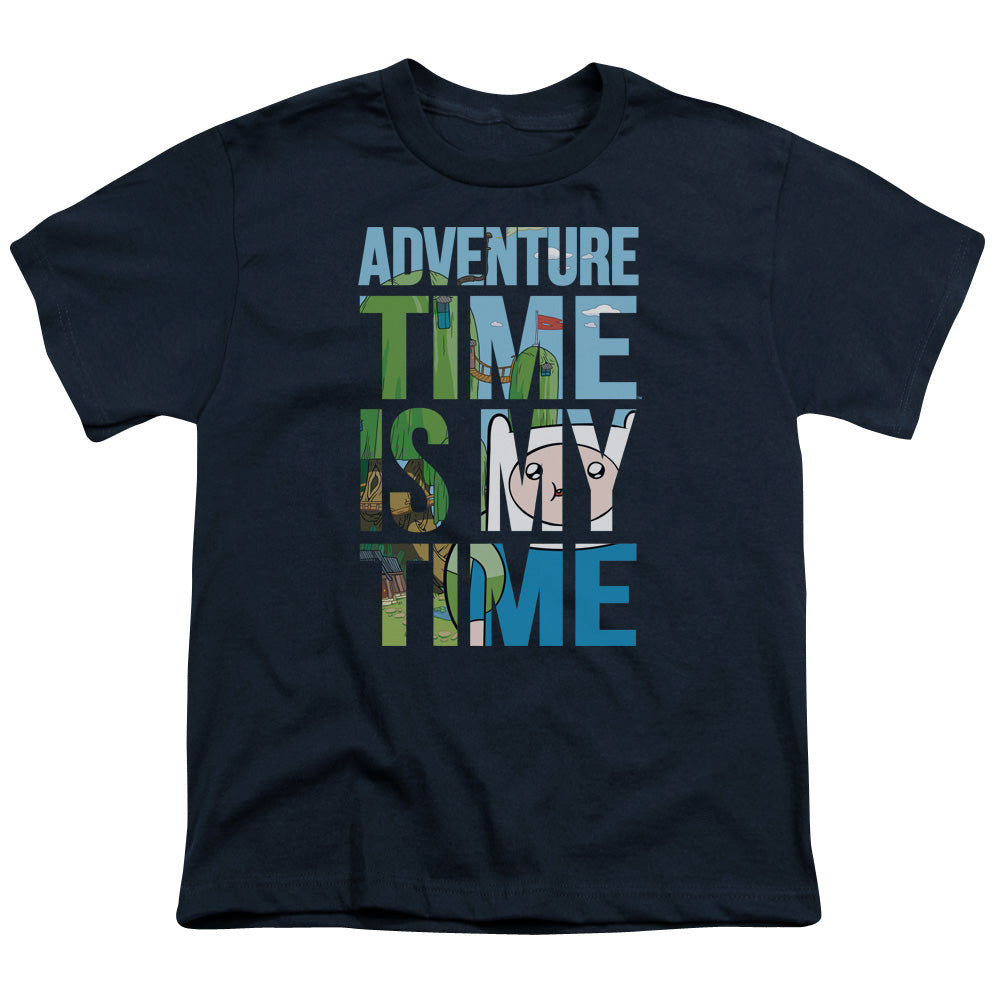 Adventure Time - My Time - Short Sleeve Youth 18/1 - Navy T-shirt