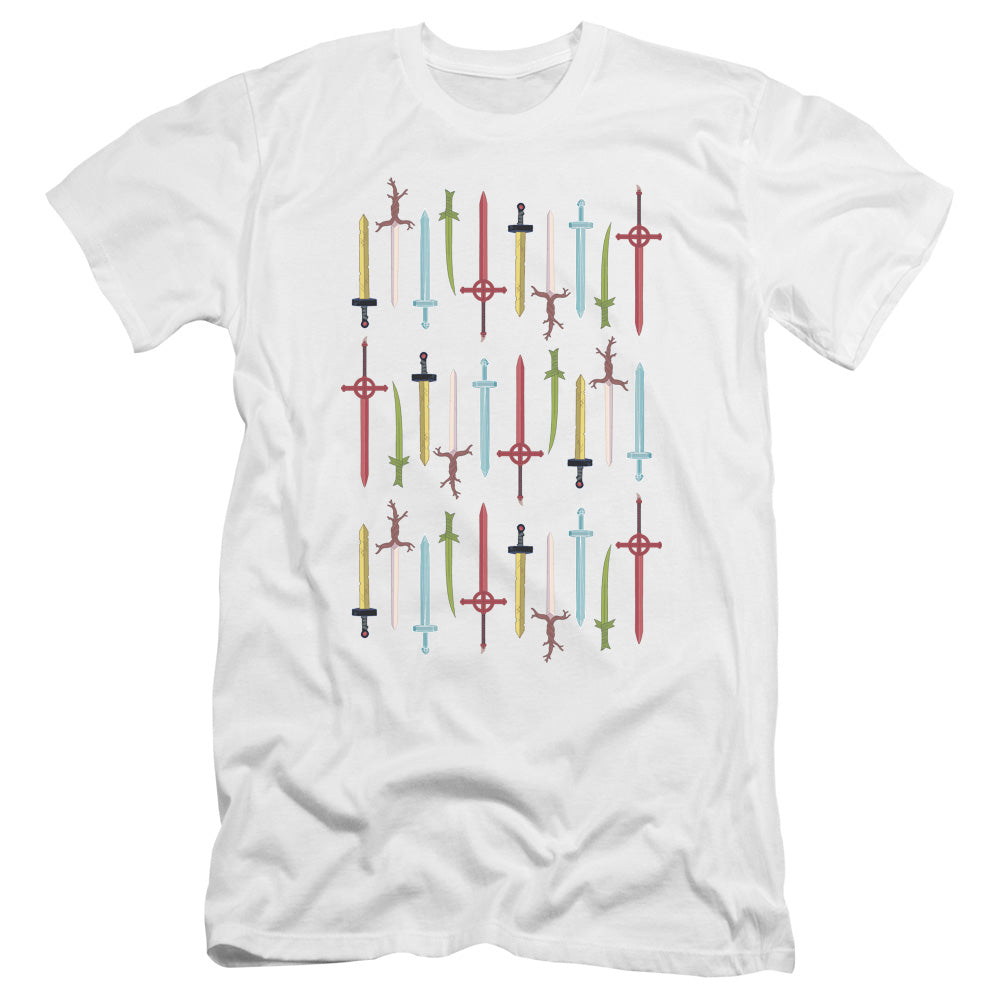 Adventure Time - Swords-hbo Short Sleeve Adult 30/1 - White T-shirt