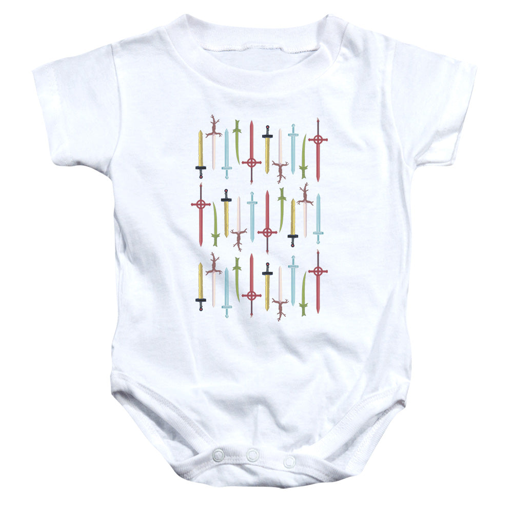 Adventure Time - Swords-infant Snapsuit - White