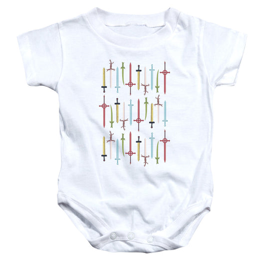 Adventure Time - Swords-infant Snapsuit - White